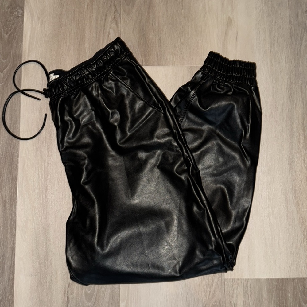 Abercrombie and fitch vegan Leather Joggers
